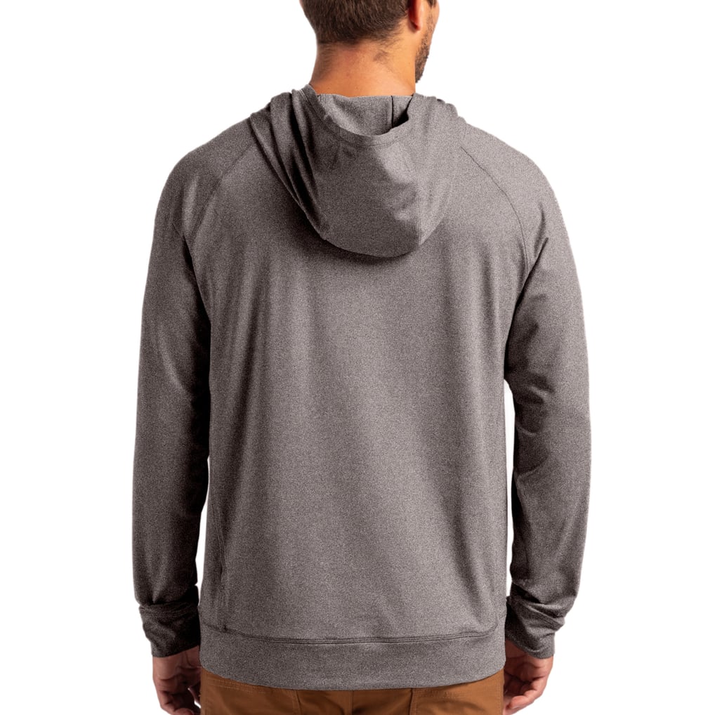 Florida Gators Cutter & Buck Alumni Logo Adapt Knit Raglan Pullover Hoodie - Heather Charcoal