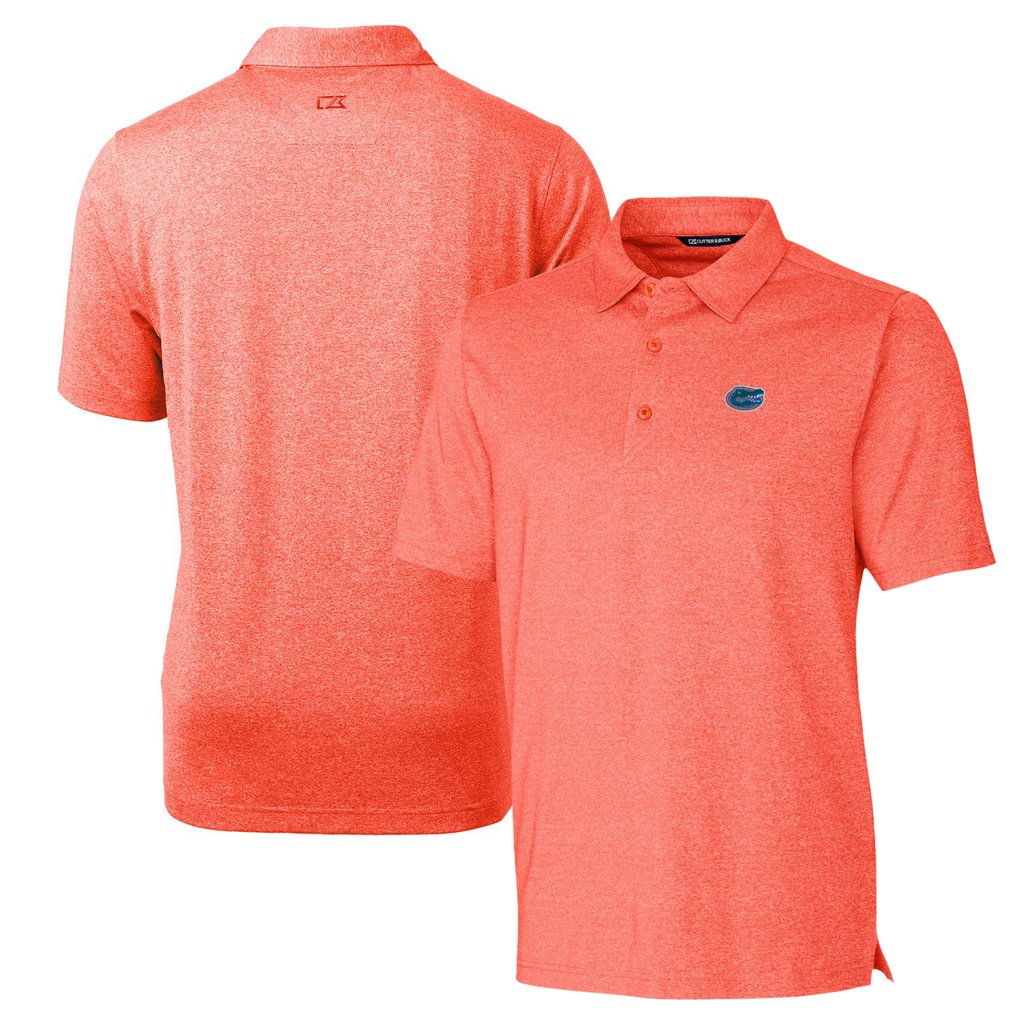 Florida Gators Cutter & Buck Forge Stretch Polo - Heather Orange