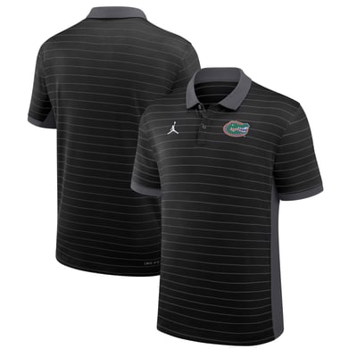 Florida Gators Jordan Brand 2026 Early Season Coaches Sideline Victory Stripe Dri-FIT Polo - Black