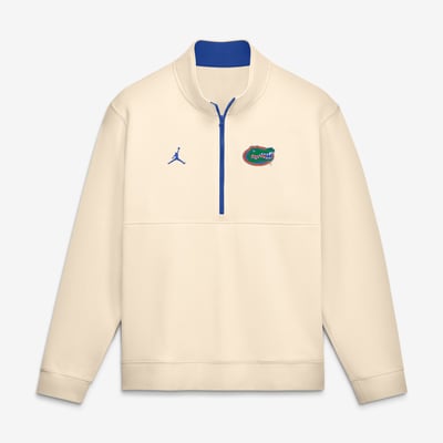 Florida Gators Jordan Brand Primetime Club Fleece Half-Zip Pullover - Cream