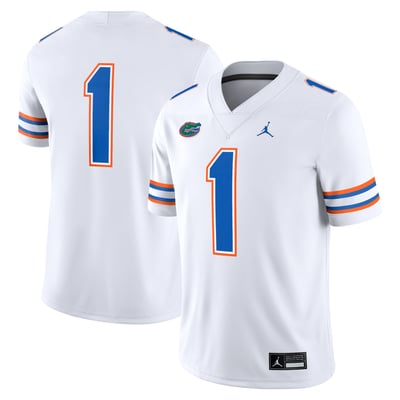 #1 Florida Gators Jordan Brand Game Jersey - White