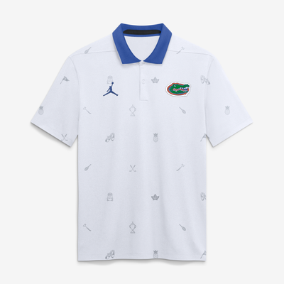  Florida Gators Jordan Brand Vapor Pattern Dri-FIT Polo - White