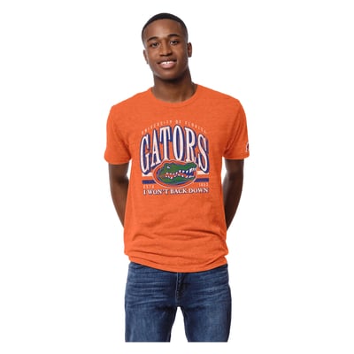 Tom Petty Florida Gators League Collegiate Wear "I Won't Back Down" Tri-Blend T-Shirt - Heather Orange