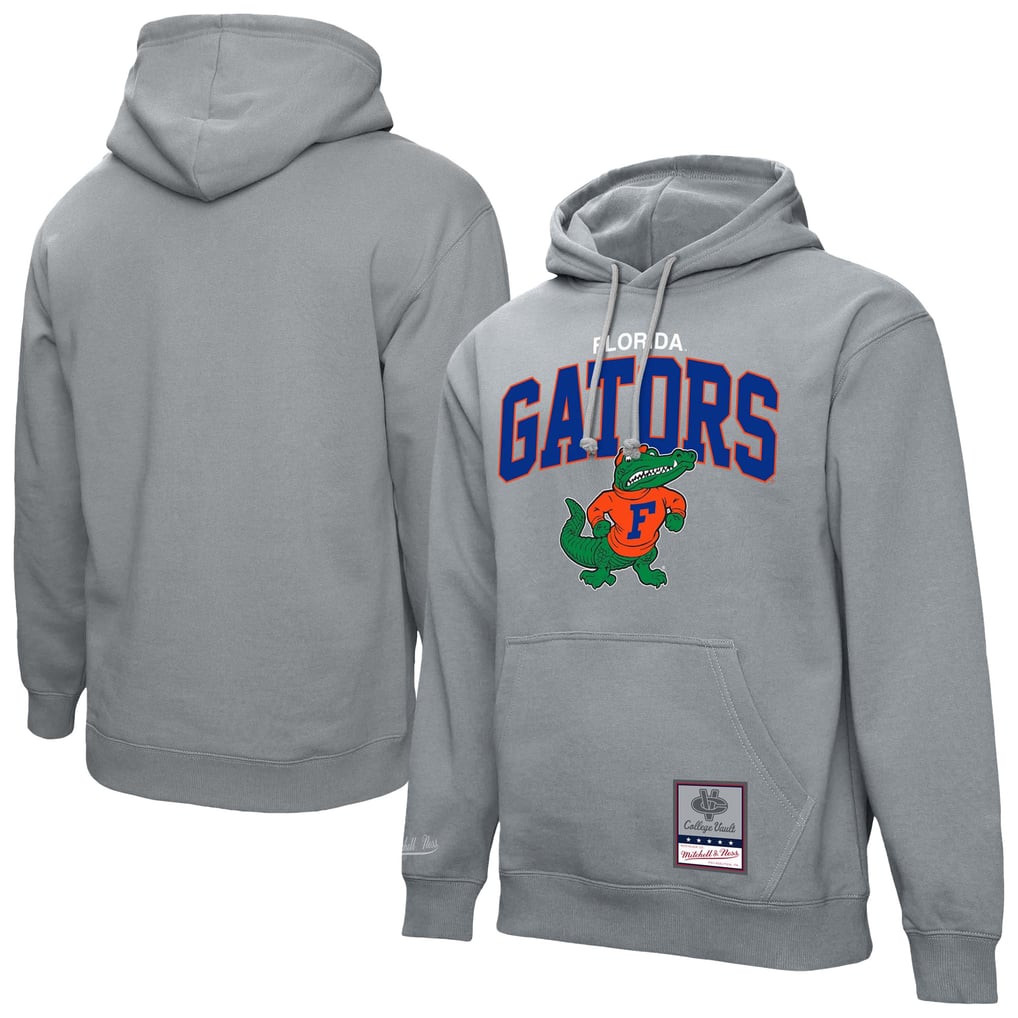 Florida Gators Mitchell & Ness Classic Arch Pullover Hoodie - Heather Gray
