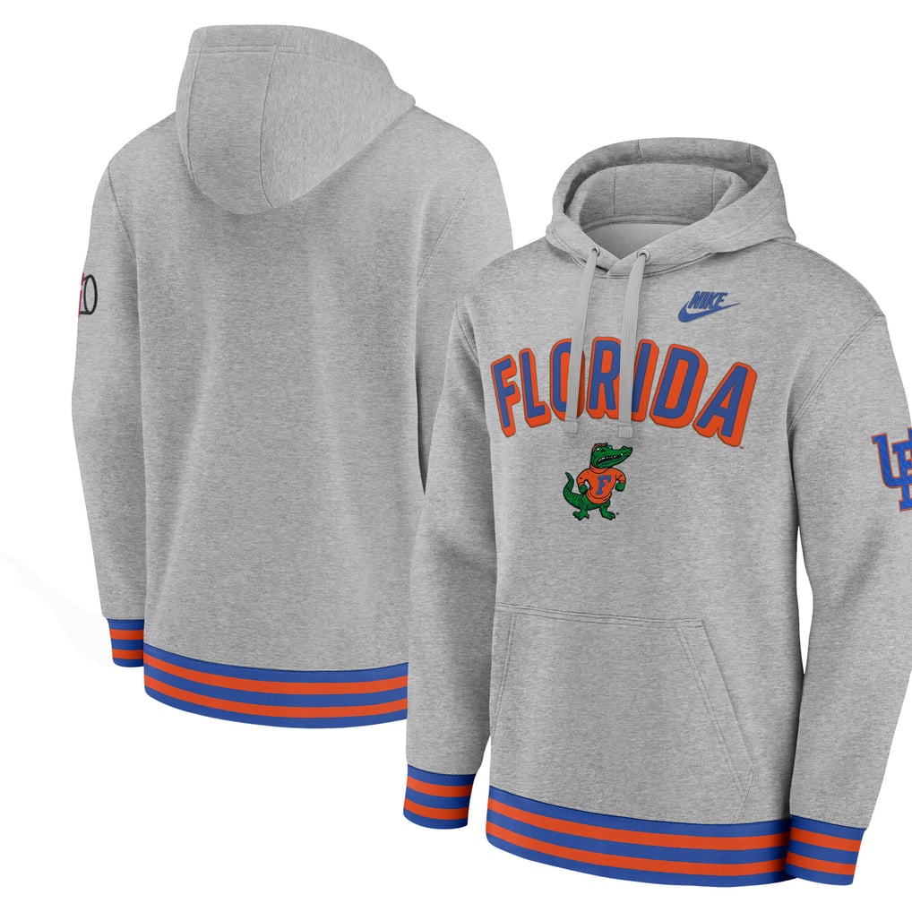 Florida Gators Nike Legacy Retro Pullover Hoodie - Heather Gray