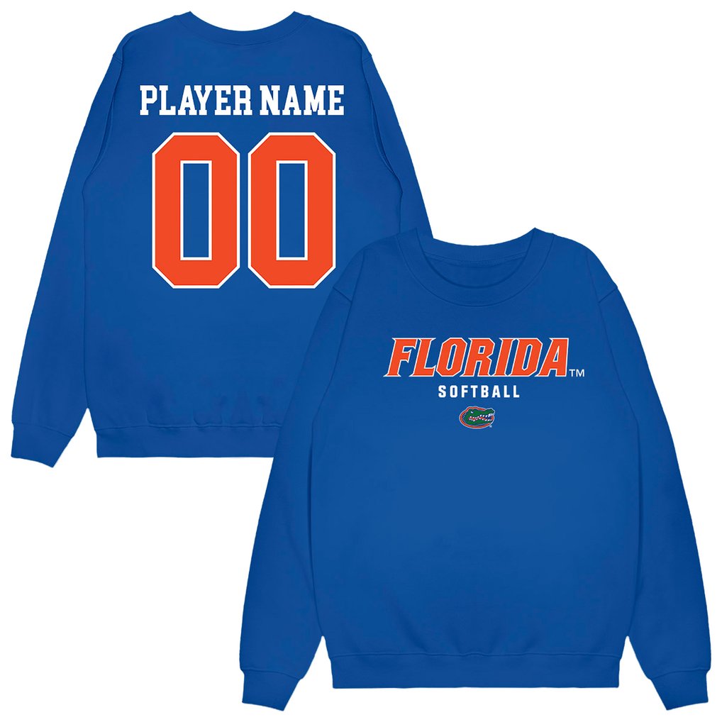 Florida Gators Unisex NIL Pick-A-Player Softball Sweatshirt - Royal