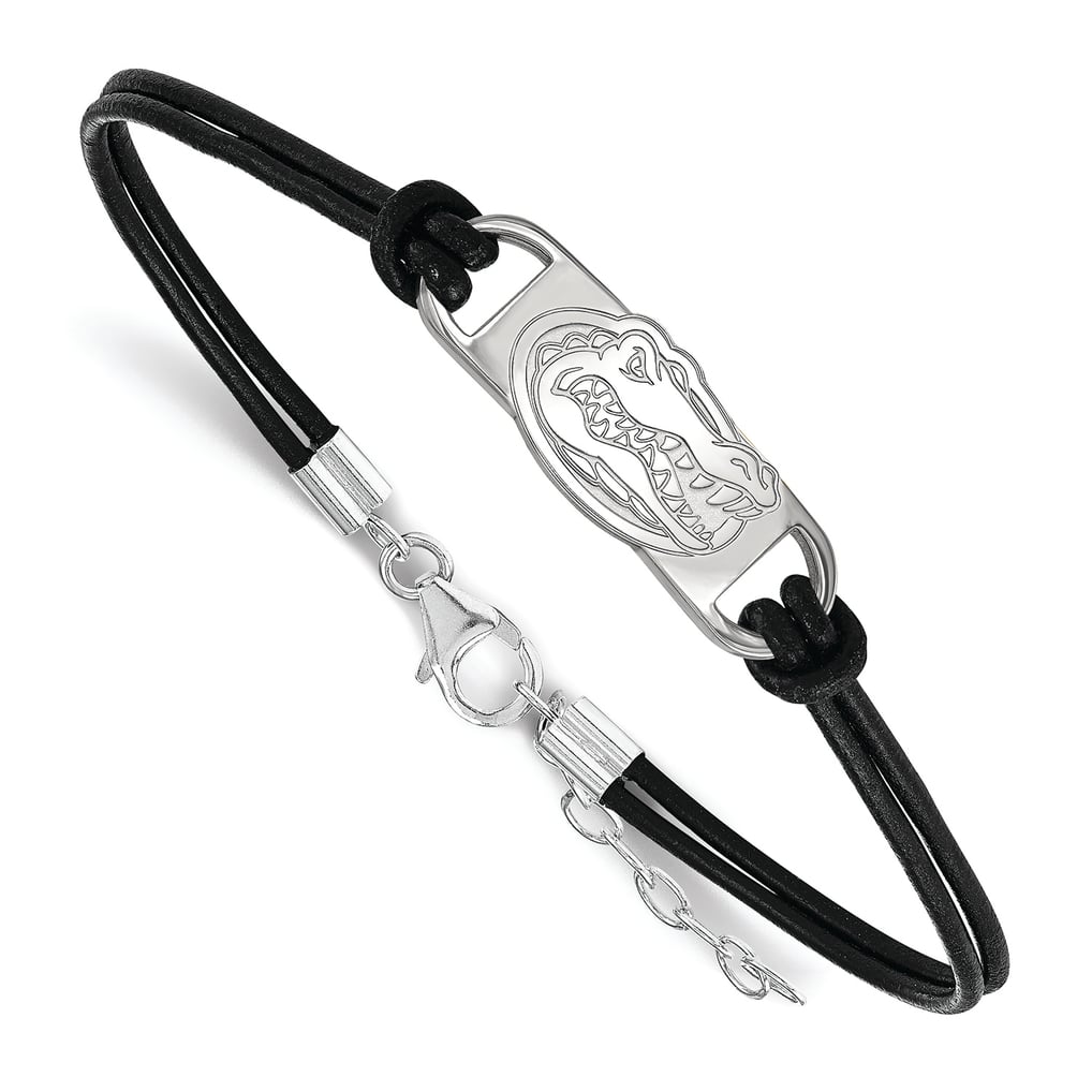 Florida Gators Women's Sterling Silver Leather Bracelet