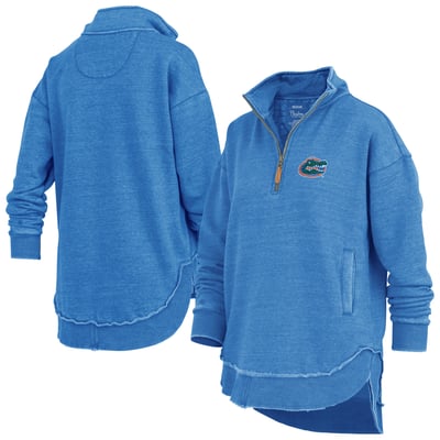 Florida Gators Pressbox Women's Northfork Sojourn Poncho Quarter-Zip Sweatshirt - Royal