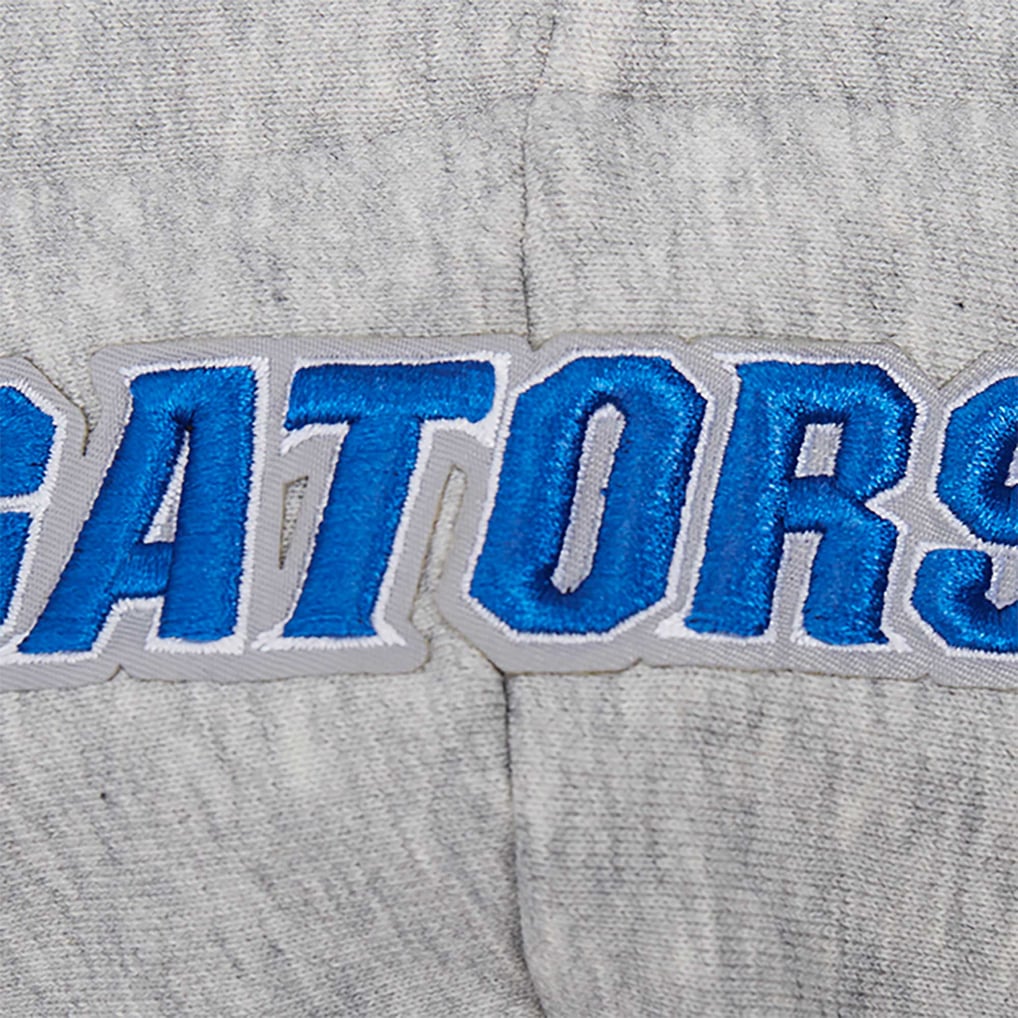 Florida Gators Pro Standard Women's Script Tail Fleece Cropped Pullover Hoodie - Heather Gray