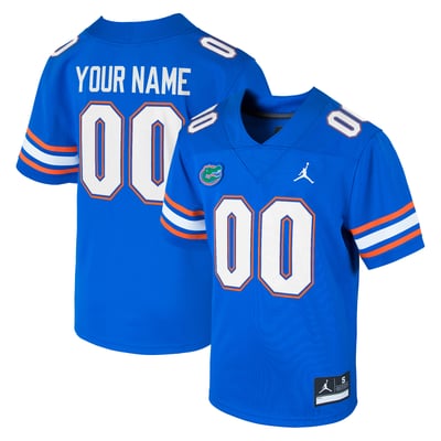  Florida Gators Jordan Brand Youth  Custom Football Game Jersey – Royal