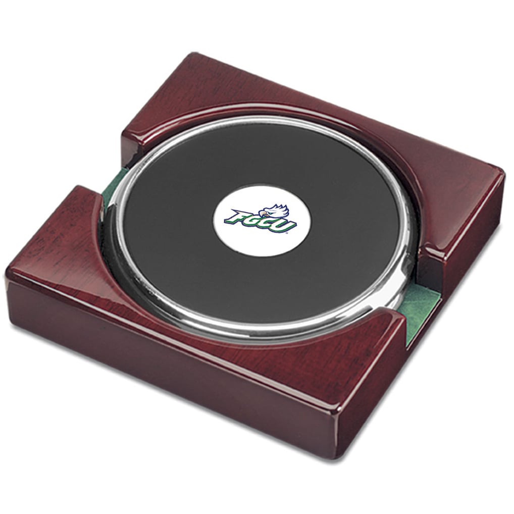 Florida Gulf Coast Eagles Team Logo 2-Piece Coaster Set - Silver