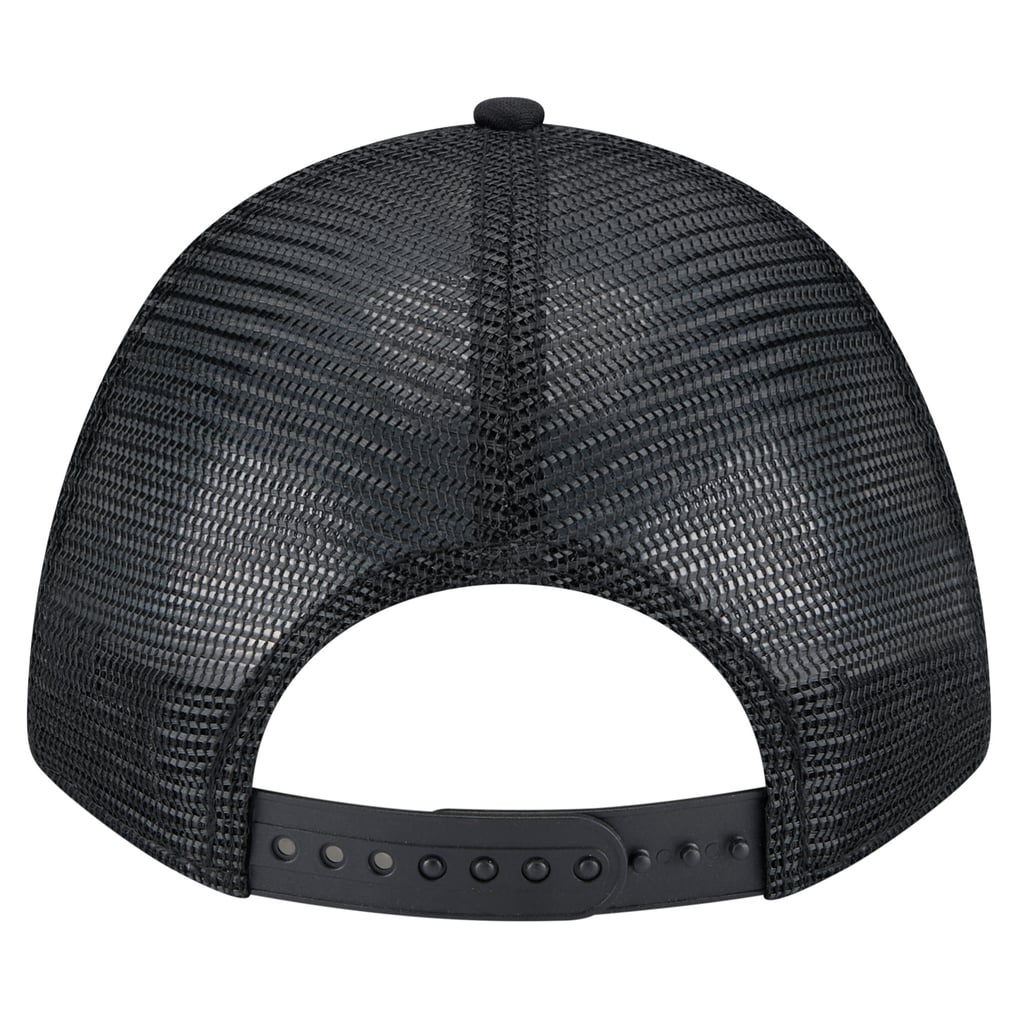 Florida Marlins New Era Cooperstown Collection Gradient 9FORTY A-Frame M-Crown Trucker Adjustable Hat - Black