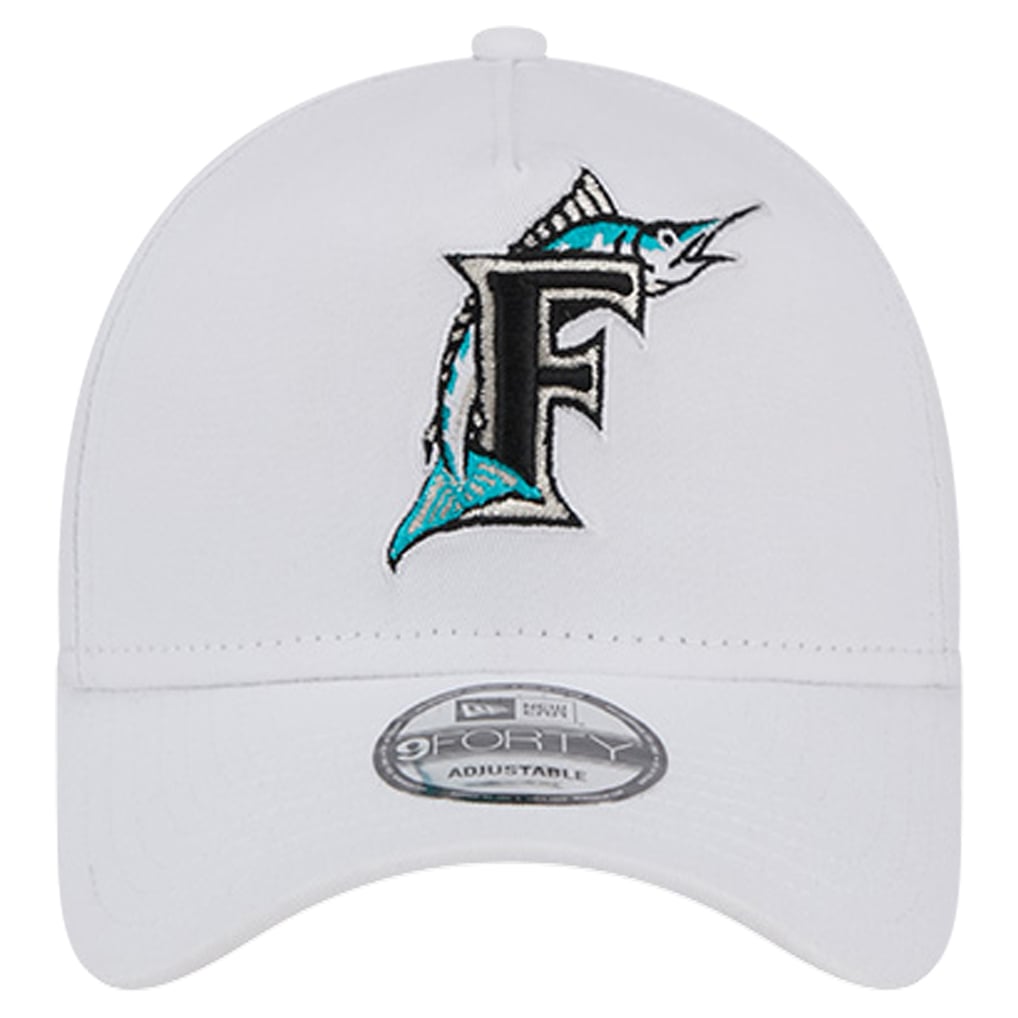 Florida Marlins New Era TC A-Frame 9FORTY Adjustable Hat - White