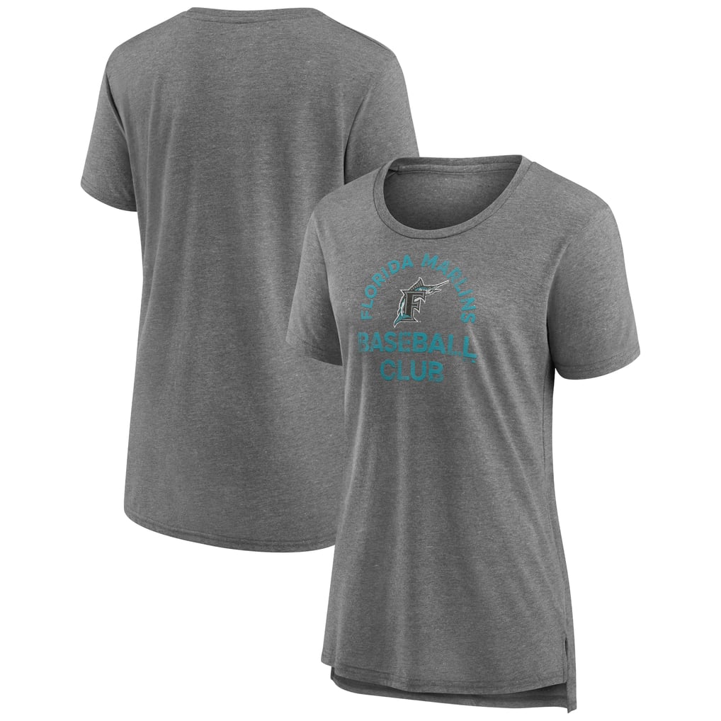 Florida Marlins Women's Selected First Tri-Blend T-Shirt - Gray