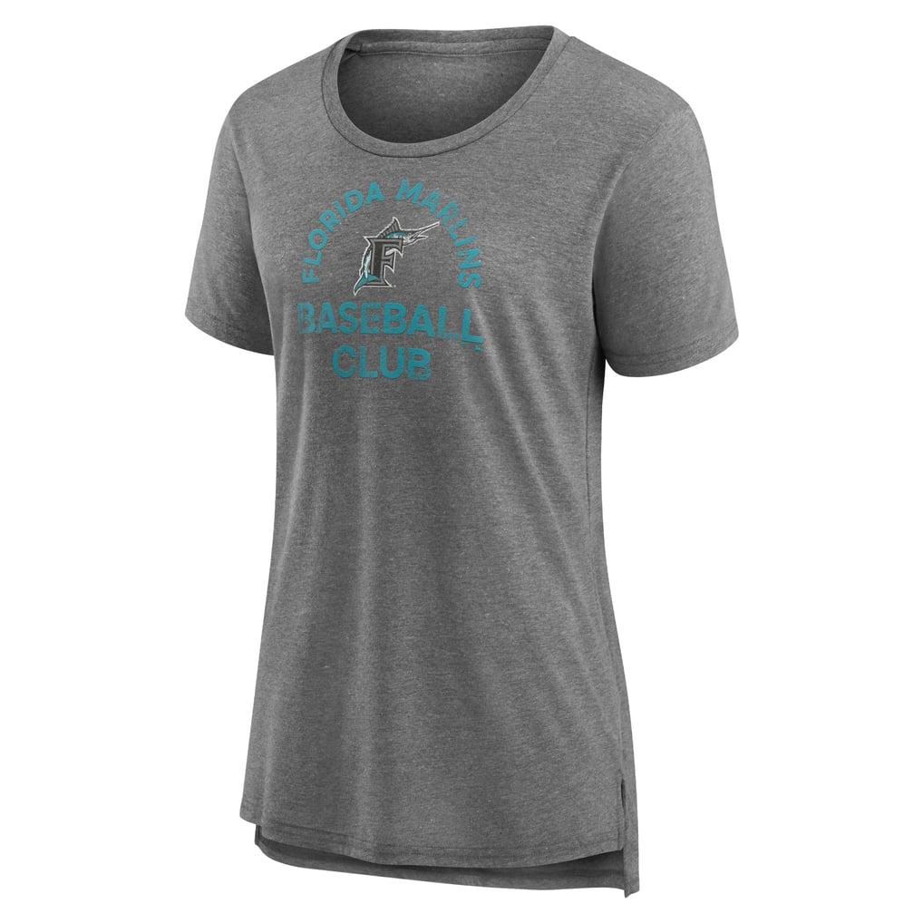 Florida Marlins Women's Selected First Tri-Blend T-Shirt - Gray