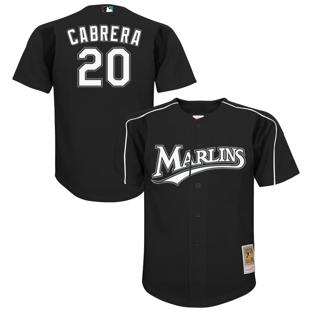 Miguel Cabrera Florida Marlins Mitchell & Ness Youth Mesh Batting Practice Replica Jersey - Black