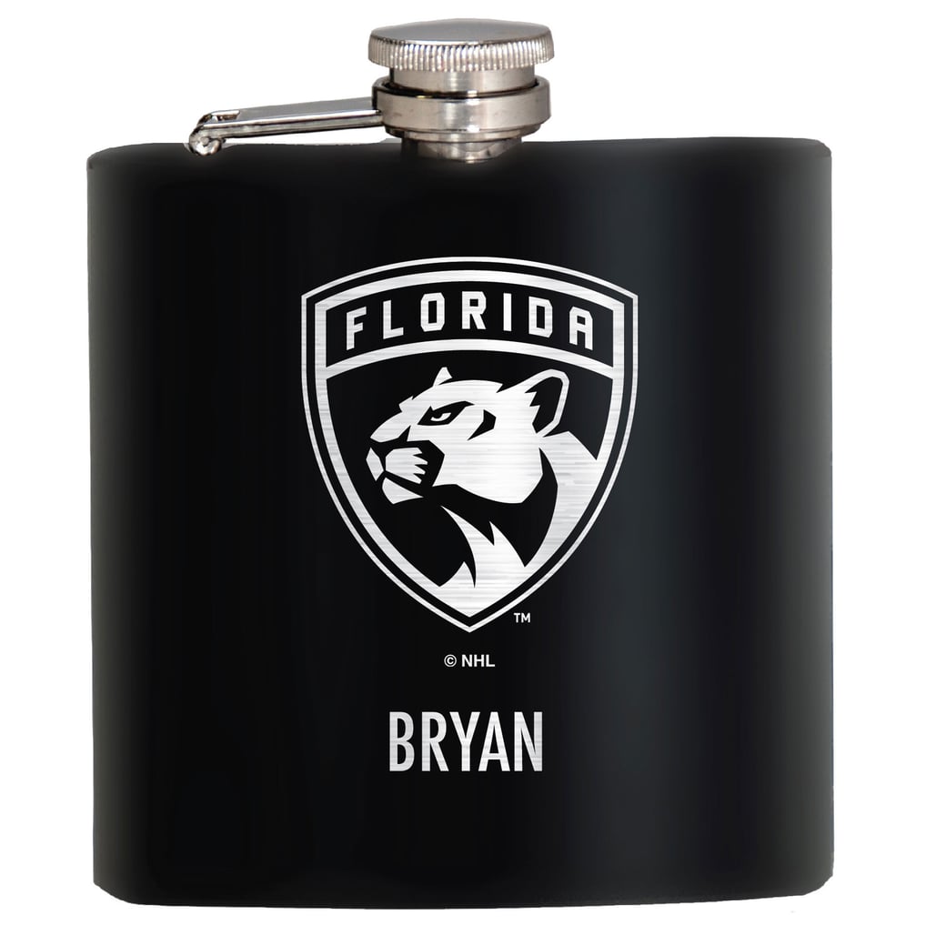 Florida Panthers 6oz. Personalized Stealth Hip Flask - Black
