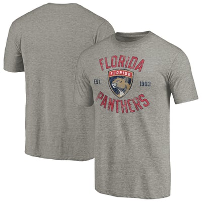 Florida Panthers Heritage Tri-Blend T-Shirt - Ash