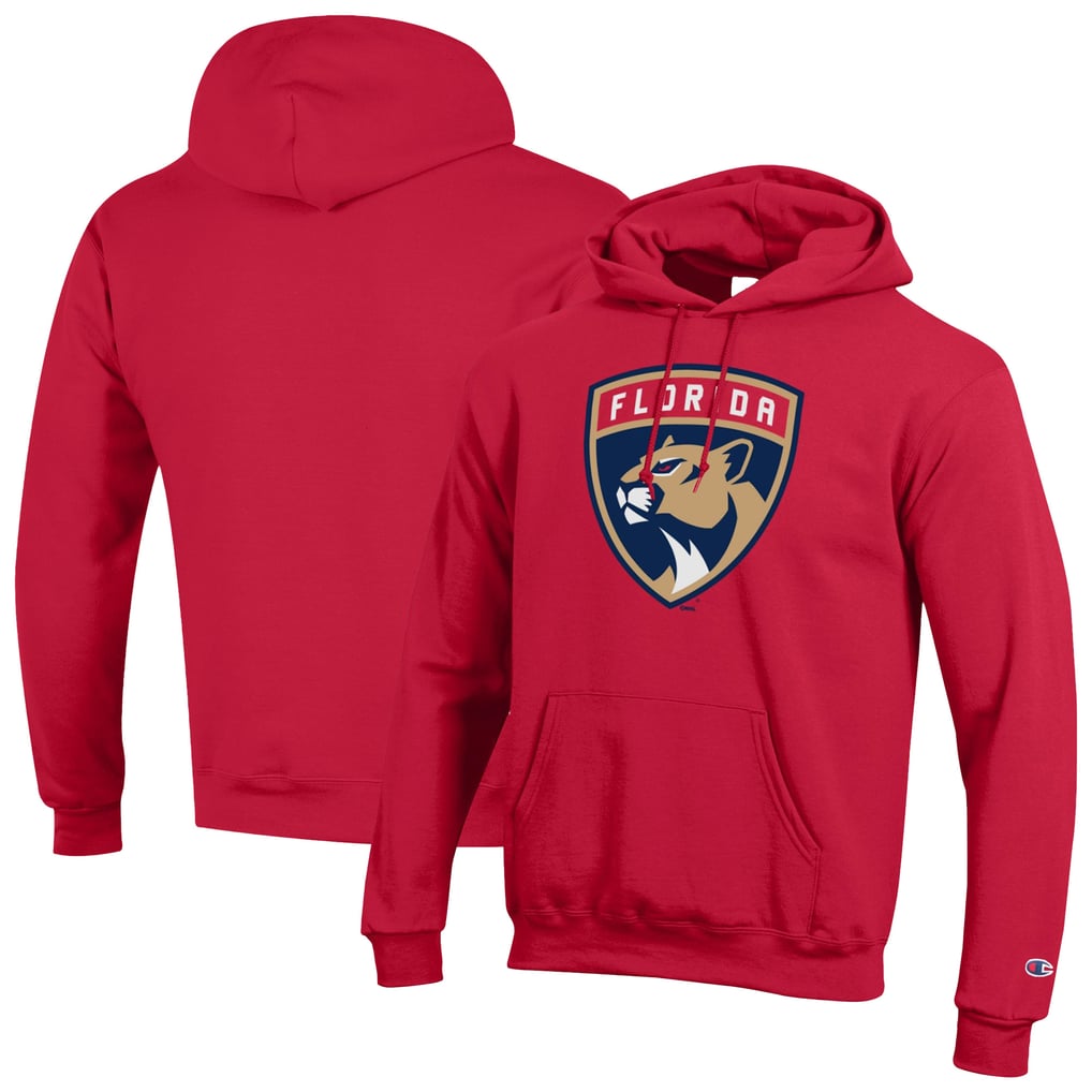 Florida Panthers Champion Primary Logo 1-Hit Pullover Hoodie - Red