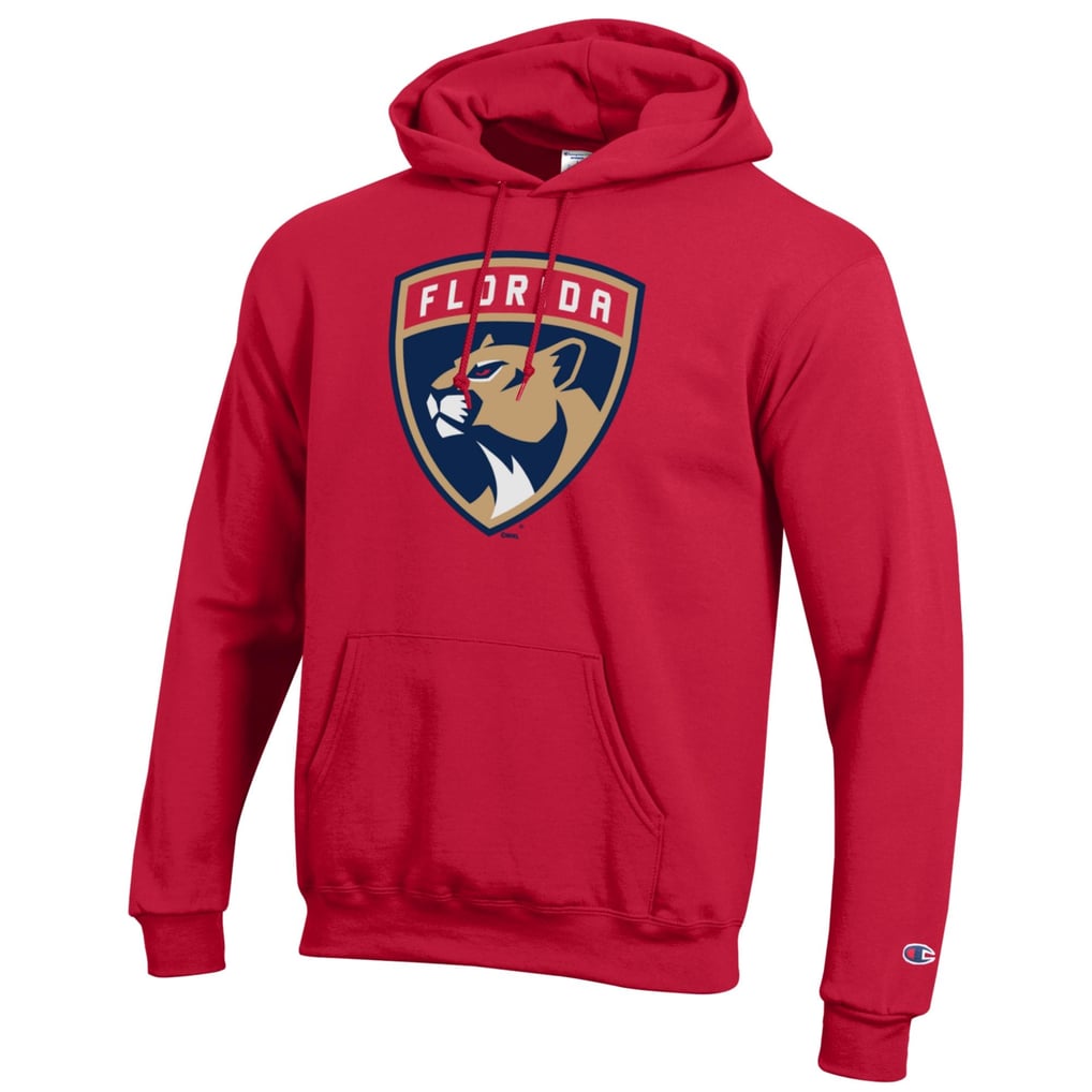 Florida Panthers Champion Primary Logo 1-Hit Pullover Hoodie - Red