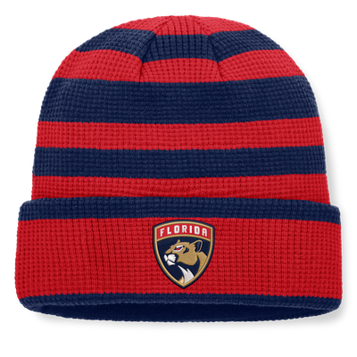 Florida Panthers Fanatics Fundamental Steady Cuffed Knit Hat - Red/Navy