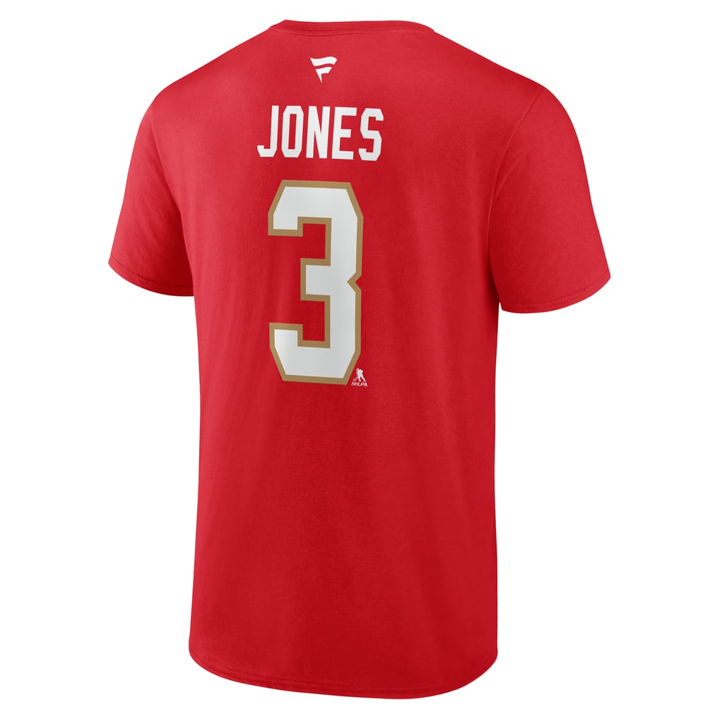 Seth Jones Florida Panthers Fanatics Authentic Stack Name & Number T-Shirt - Red