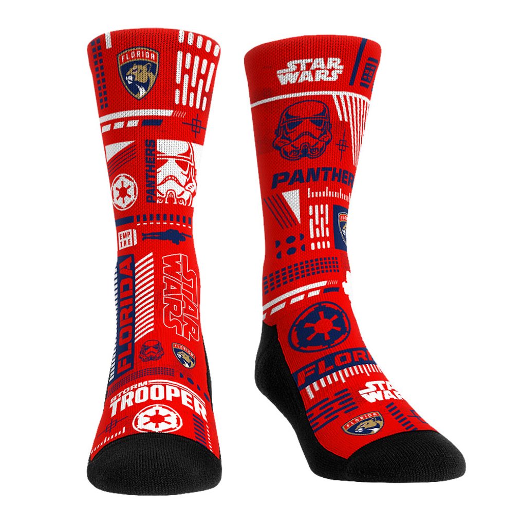 Darth Vader & Stormtrooper Florida Panthers Rock Em Socks Star Wars Three-Pack Crew Socks Set