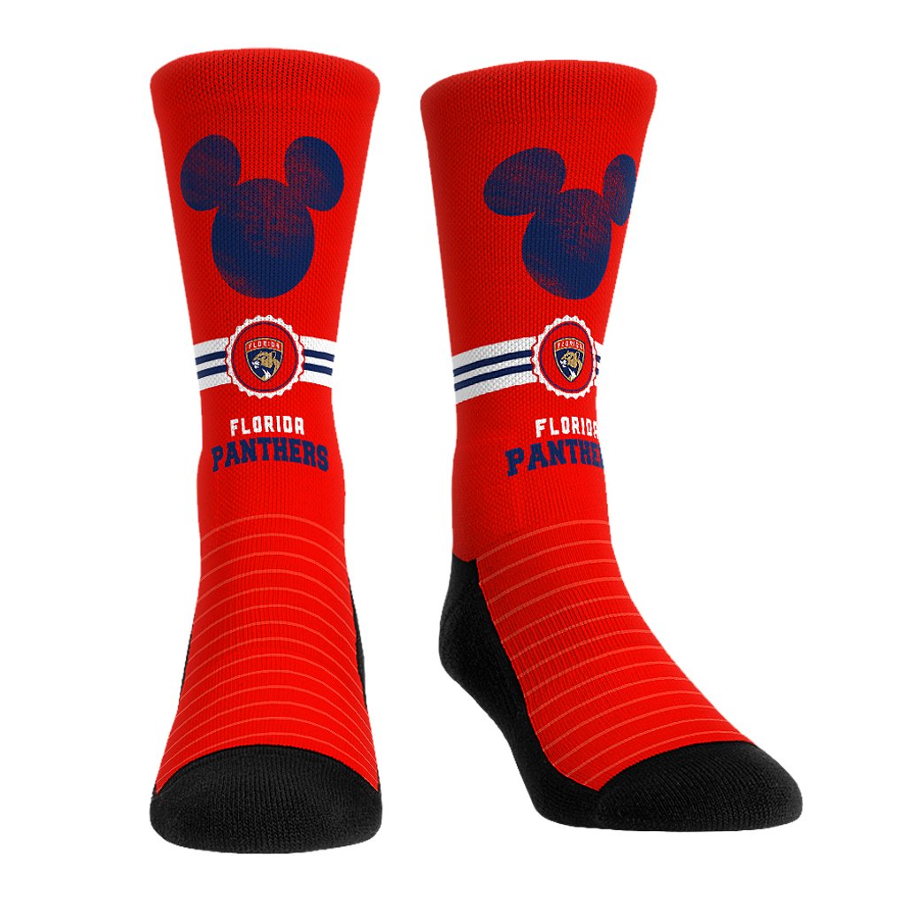 Mickey Mouse Florida Panthers Rock Em Socks Unisex Three-Pack Crew Socks Set - Navy