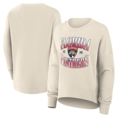 Florida Panthers Fanatics Women's Oversized Slice Pullover Sweatshirt - Cream