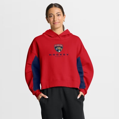 Florida Panthers Fanatics Women's Back Check Boxy Hoodie - Red