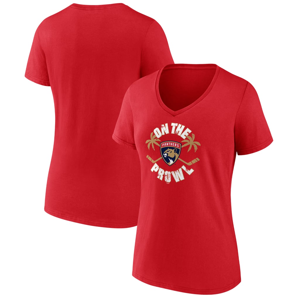  Florida Panthers Women's Active Edge V-Neck T-Shirt - Red