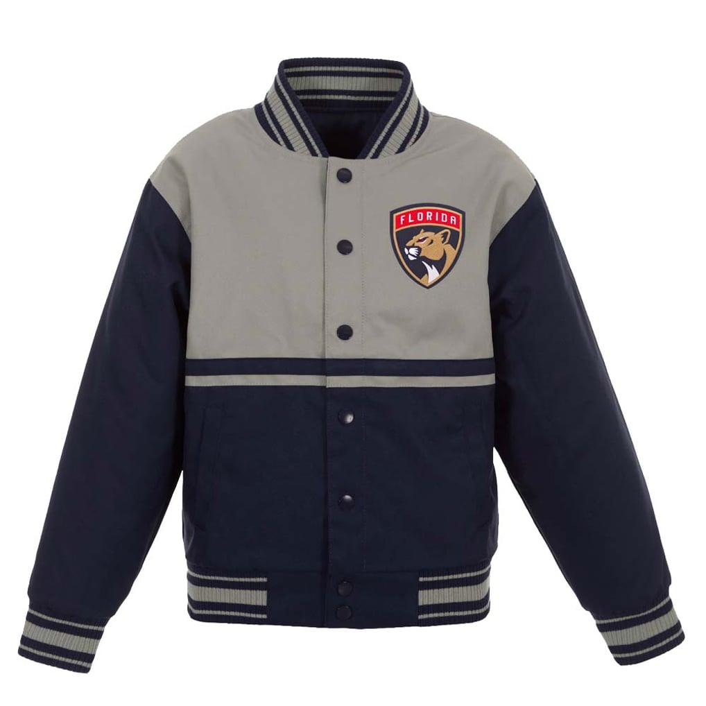 Florida Panthers JH Design Youth Poly-Twill Full-Snap Jacket - Navy