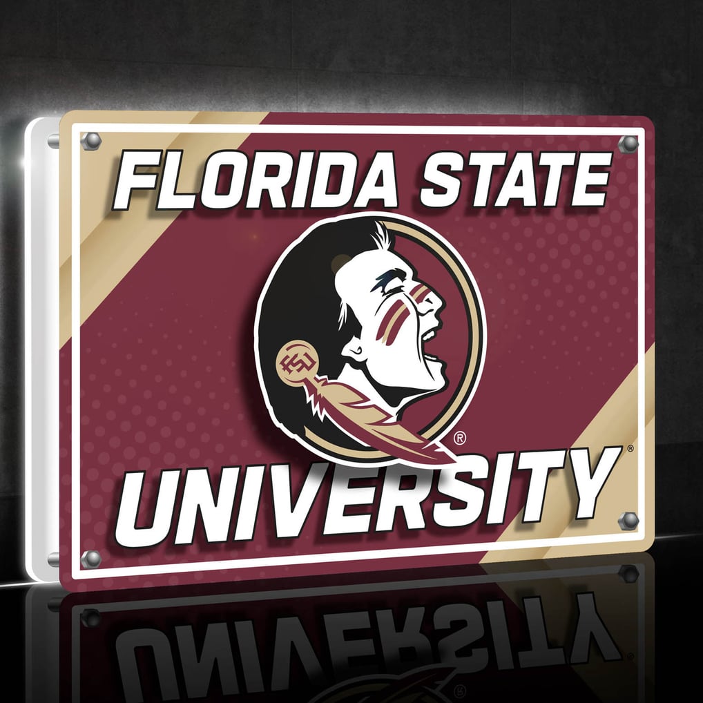 Florida State Seminoles LED Rectangle Tabletop Sign