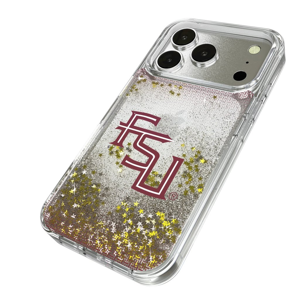 Florida State Seminoles Linen Logo iPhone Glitter Case