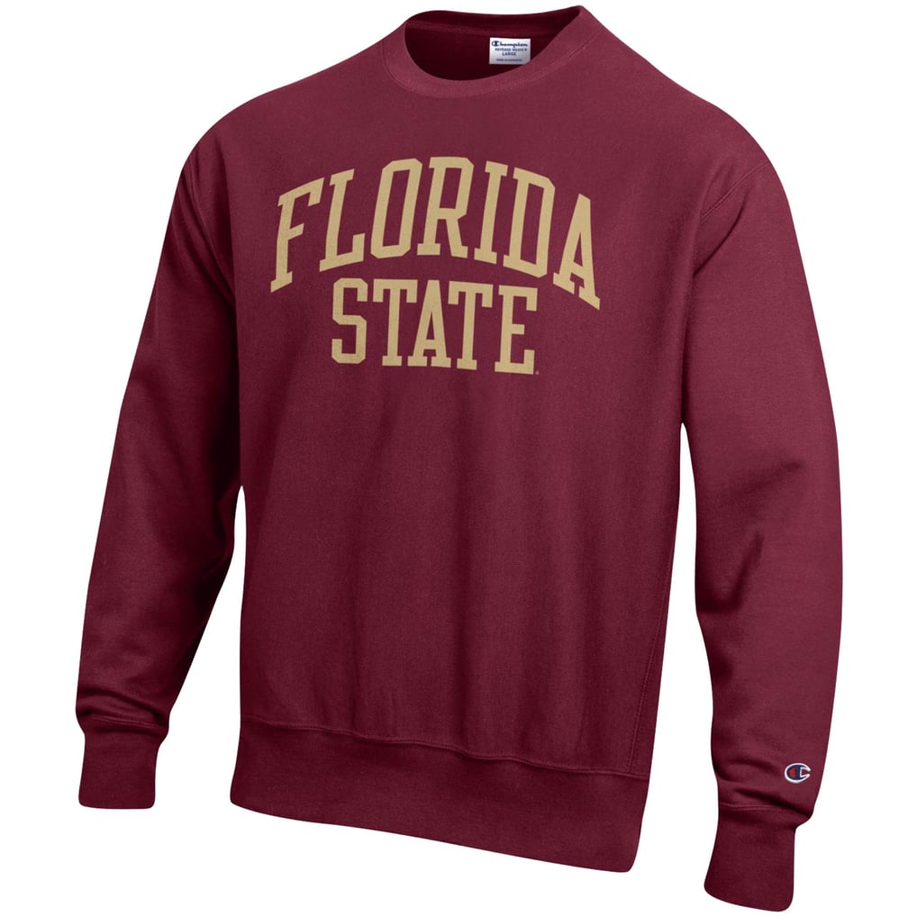 Florida State Seminoles Champion Relaxed Fit Arch Reverse Weave Pullover Sweatshirt - Garnet