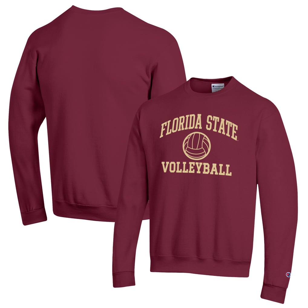 Florida State Seminoles Champion Volleyball Icon Powerblend Pullover Sweatshirt - Garnet