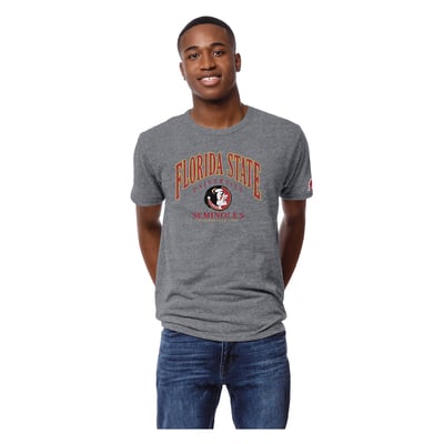 Florida State Seminoles League Collegiate Wear Tall Arch 2.0 Victory Falls Tri-Blend T-Shirt - Heather Gray