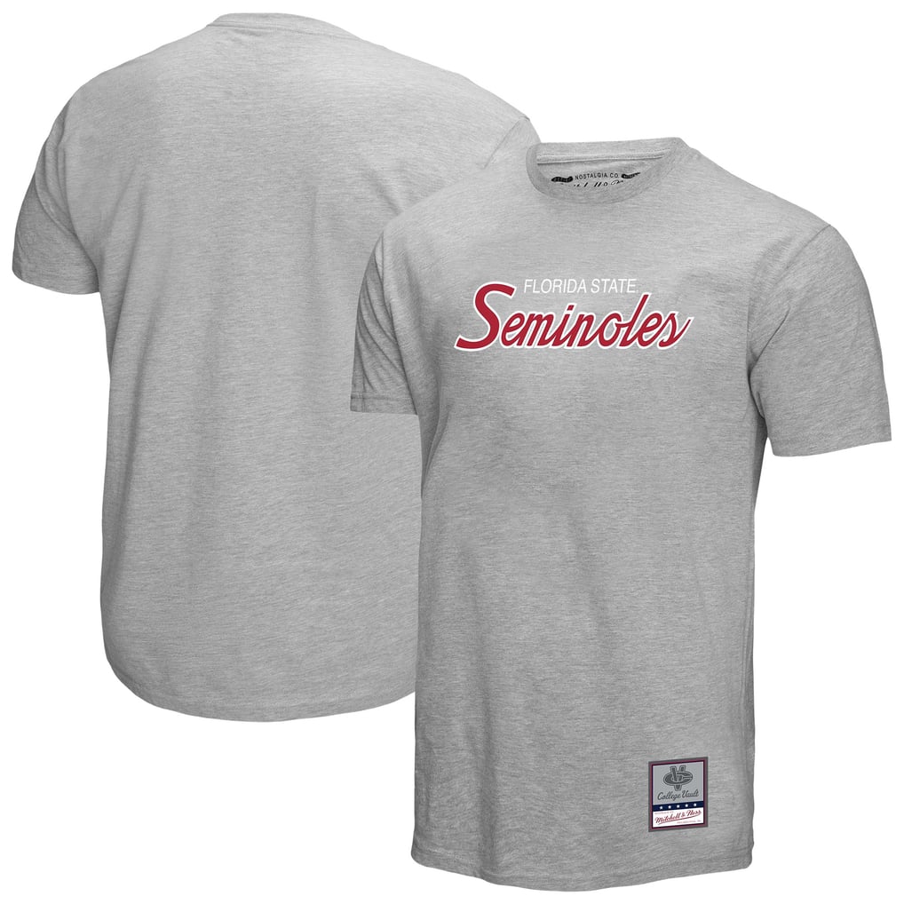  Florida State Seminoles Mitchell & Ness Elite Script T-Shirt - Gray