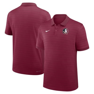 Florida State Seminoles Nike 2026 Early Season Coaches Sideline Victory Stripe Dri-FIT Polo - Garnet