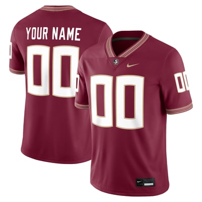 Florida State Seminoles Nike Custom Football Game Jersey - Garnet