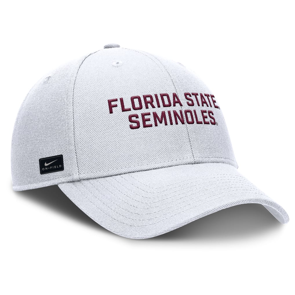 Florida State Seminoles Nike 2025 Sideline Rise Practice Adjustable Hat - White