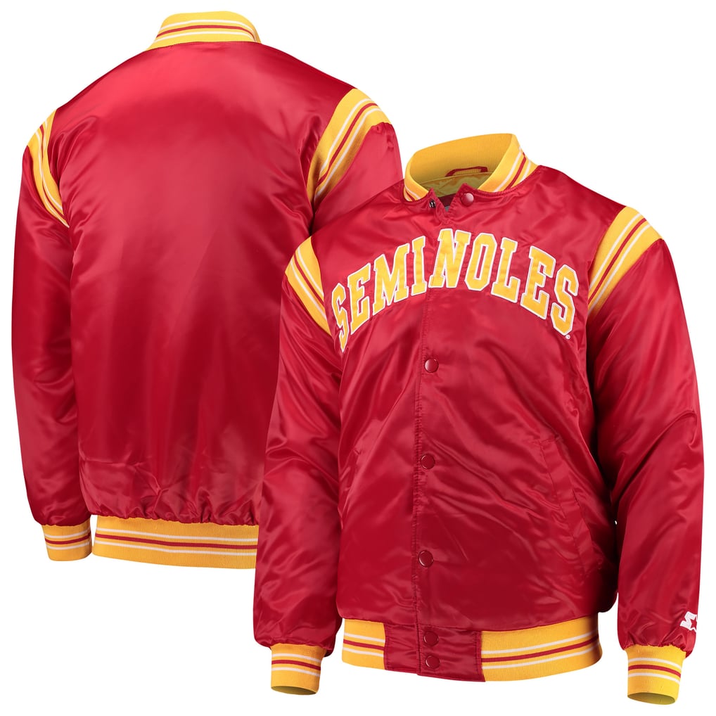 Florida State Seminoles Starter The Enforcer Satin Full-Button Jacket - Garnet