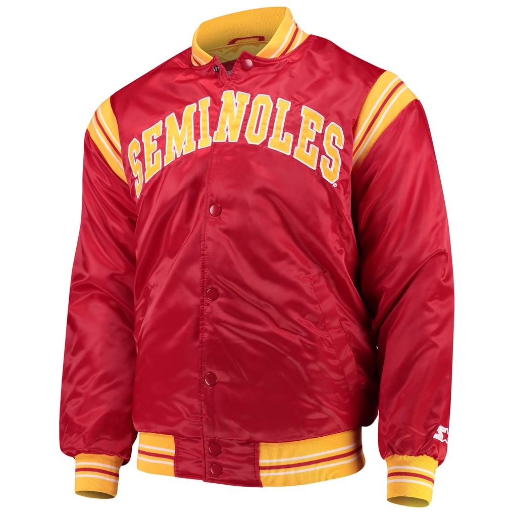 Florida State Seminoles Starter The Enforcer Satin Full-Button Jacket - Garnet