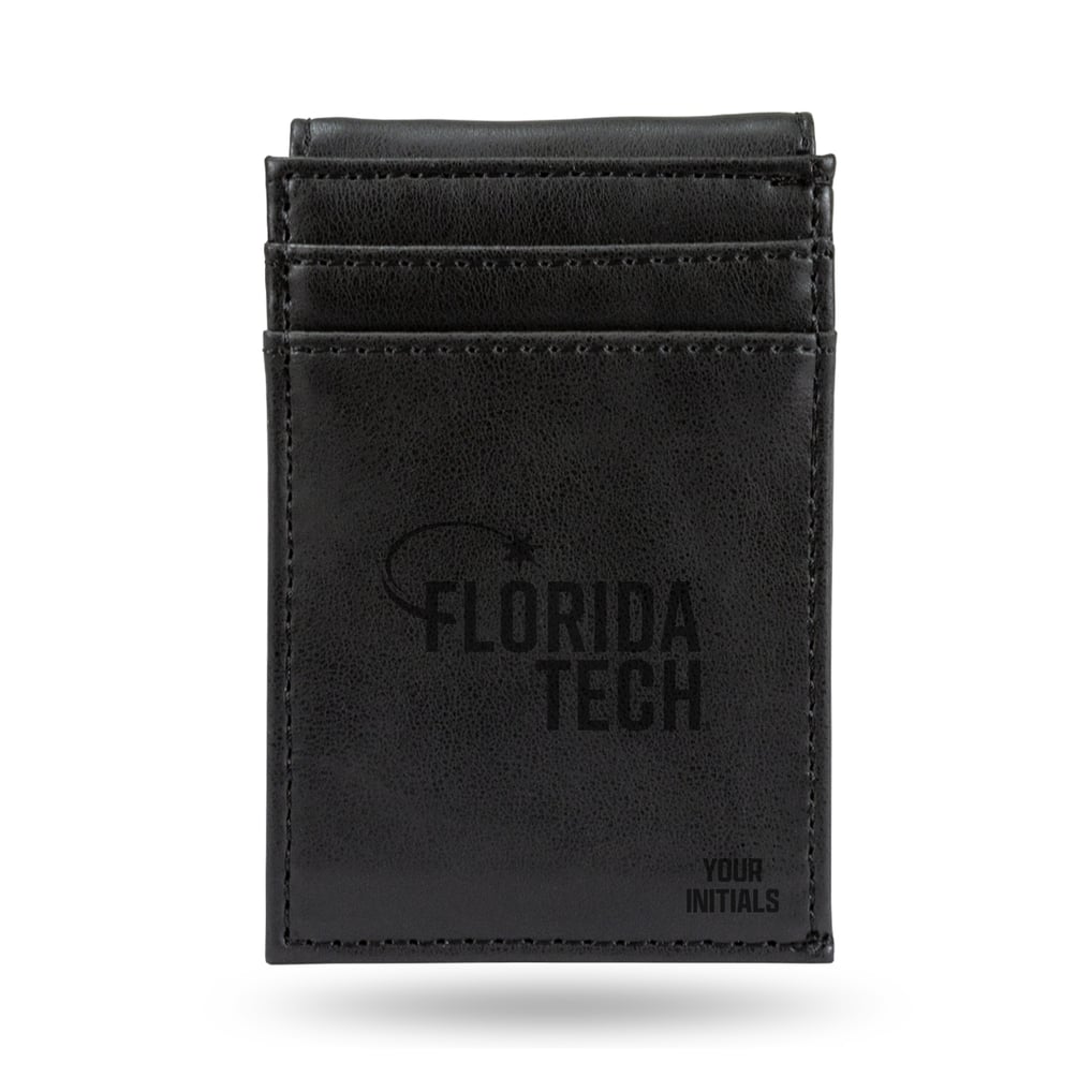 Florida Tech Panthers Personalized Front Pocket Wallet - Black