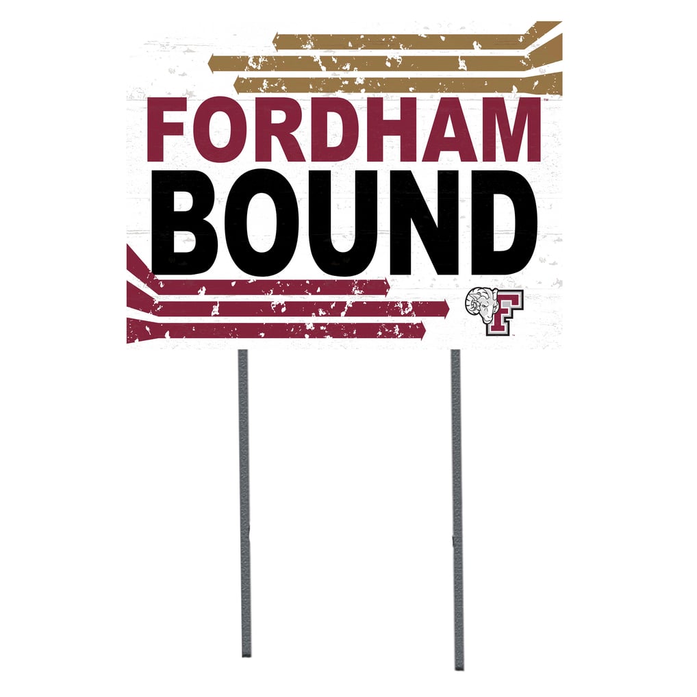 Fordham Rams 18" x 24" Bound Yard Sign - White