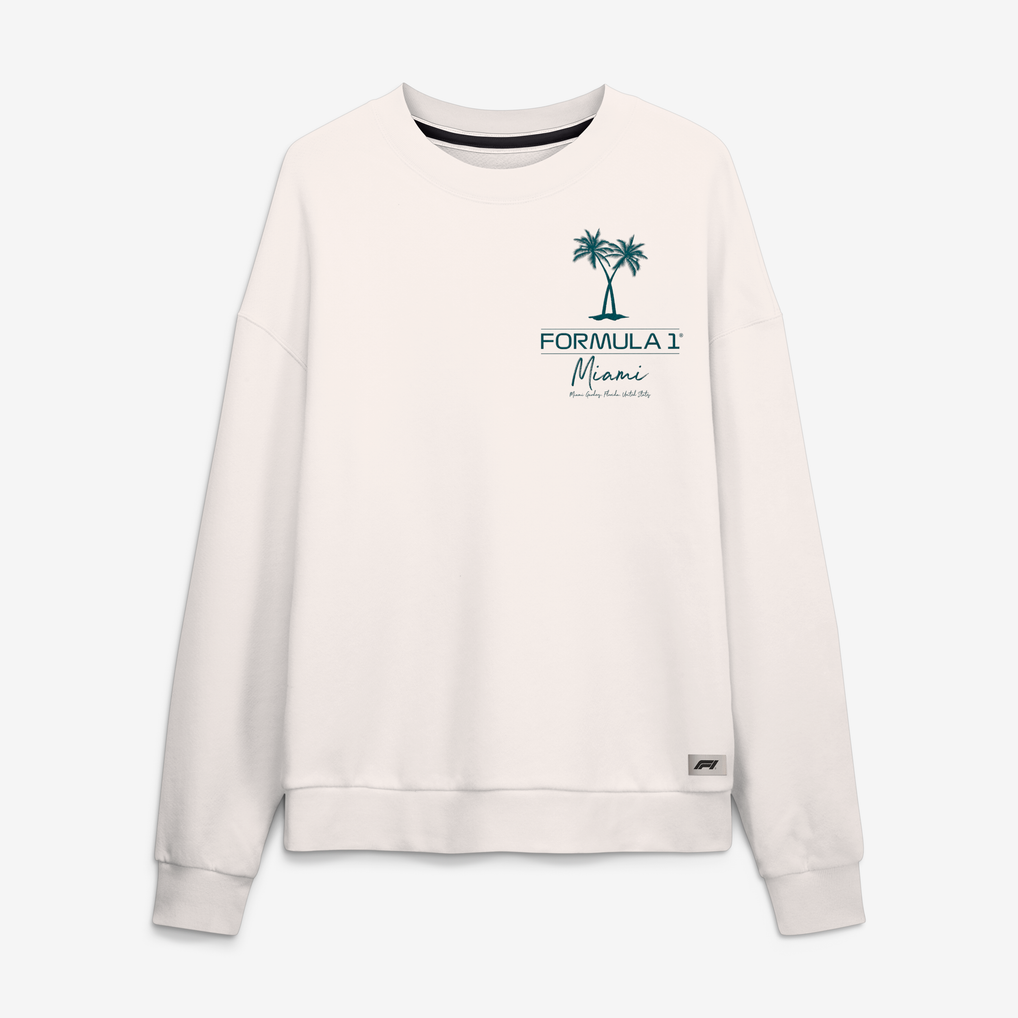 Formula 1 Fanatics Miami Grand Prix 2026 Oversized Sweatshirt - White
