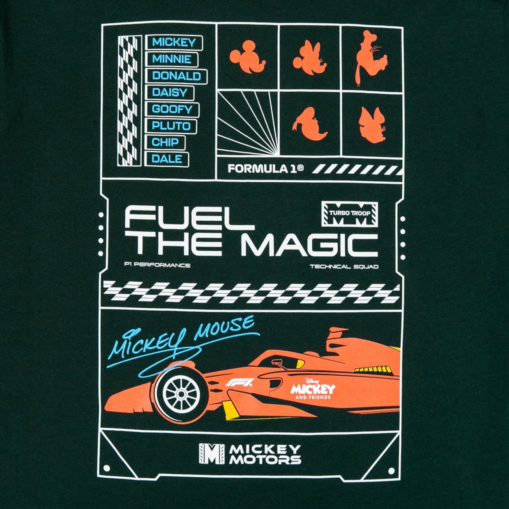  Formula 1 x Disney Race Grid T-Shirt - Forest Green
