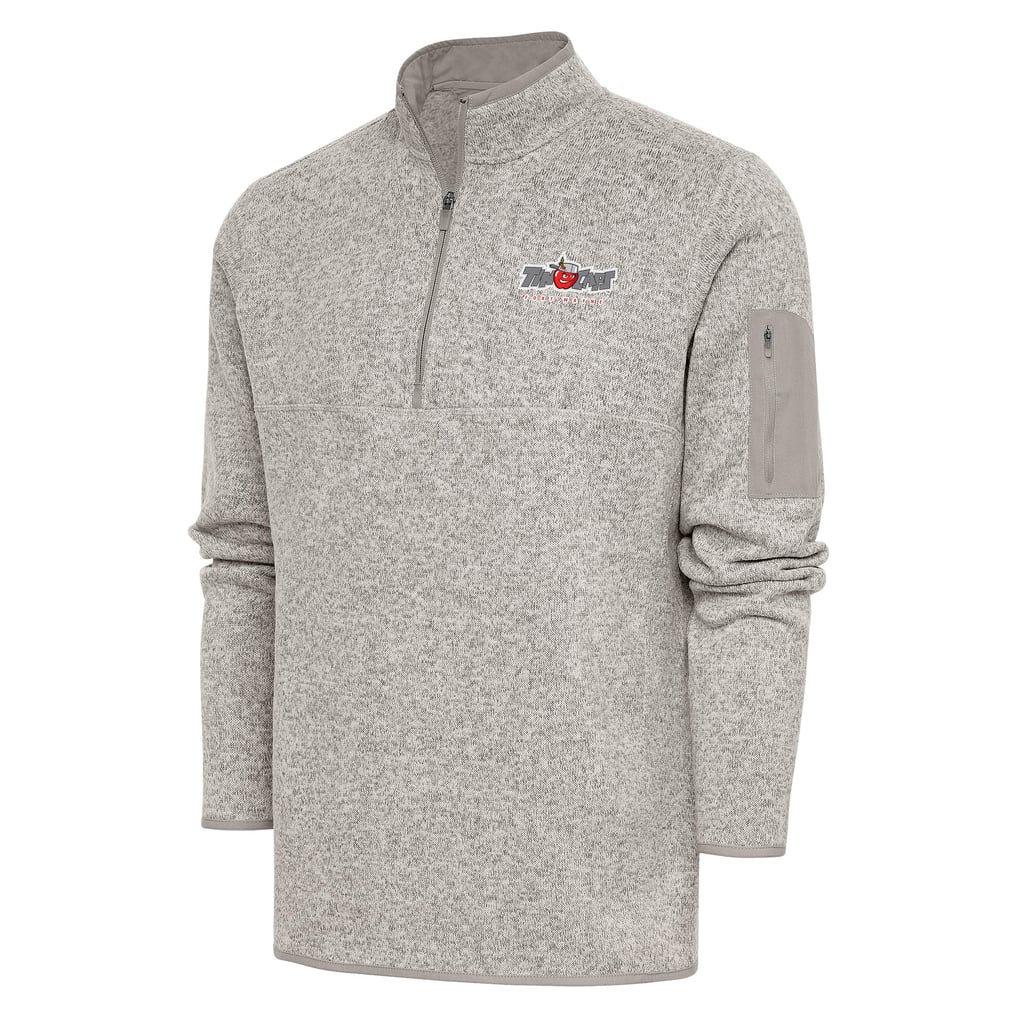  Fort Wayne TinCaps Antigua Fortune Quarter-Zip Pullover Jacket - Oatmeal