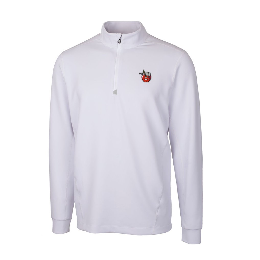 Fort Wayne TinCaps Cutter & Buck Traverse Stretch Quarter-Zip Pullover Top - White