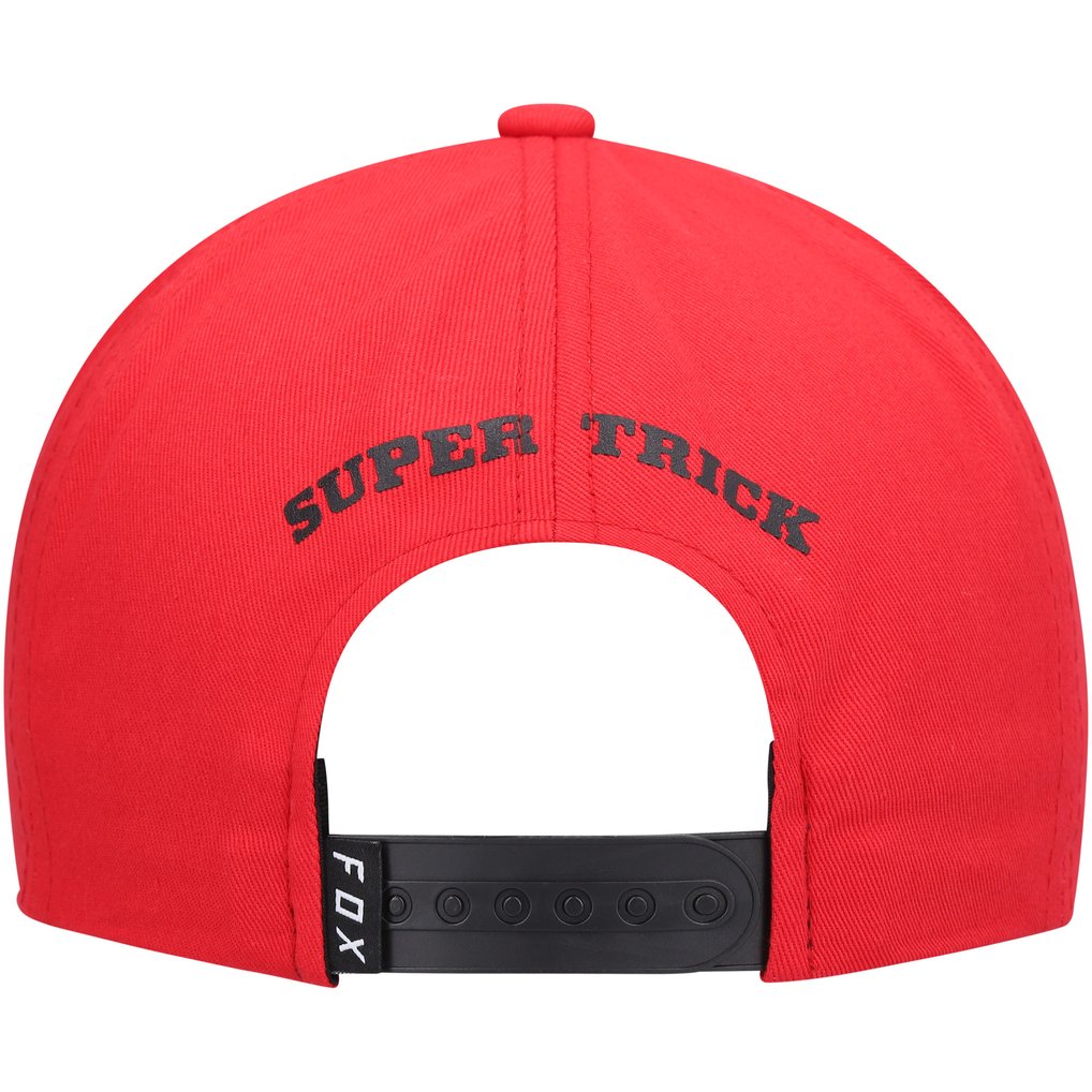 Fox Youth Super Trik Snapback Hat - White/Red